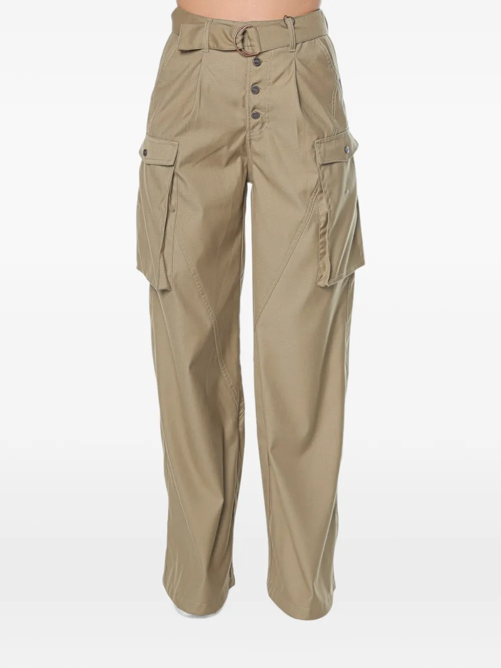 One Teaspoon High-waisted Cargo Pants In Neutrals