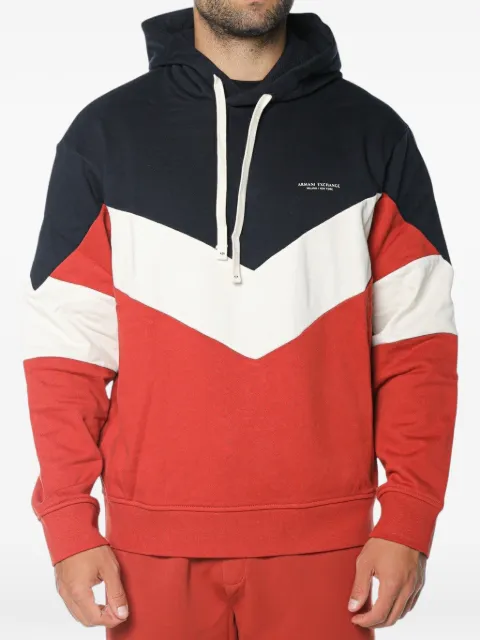 Armani Exchange colour-block drawstring hoodie
