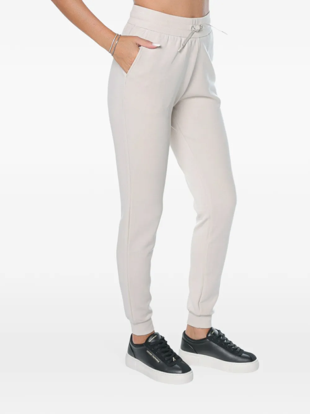 Armani Exchange drawstring-waist track pants Beige