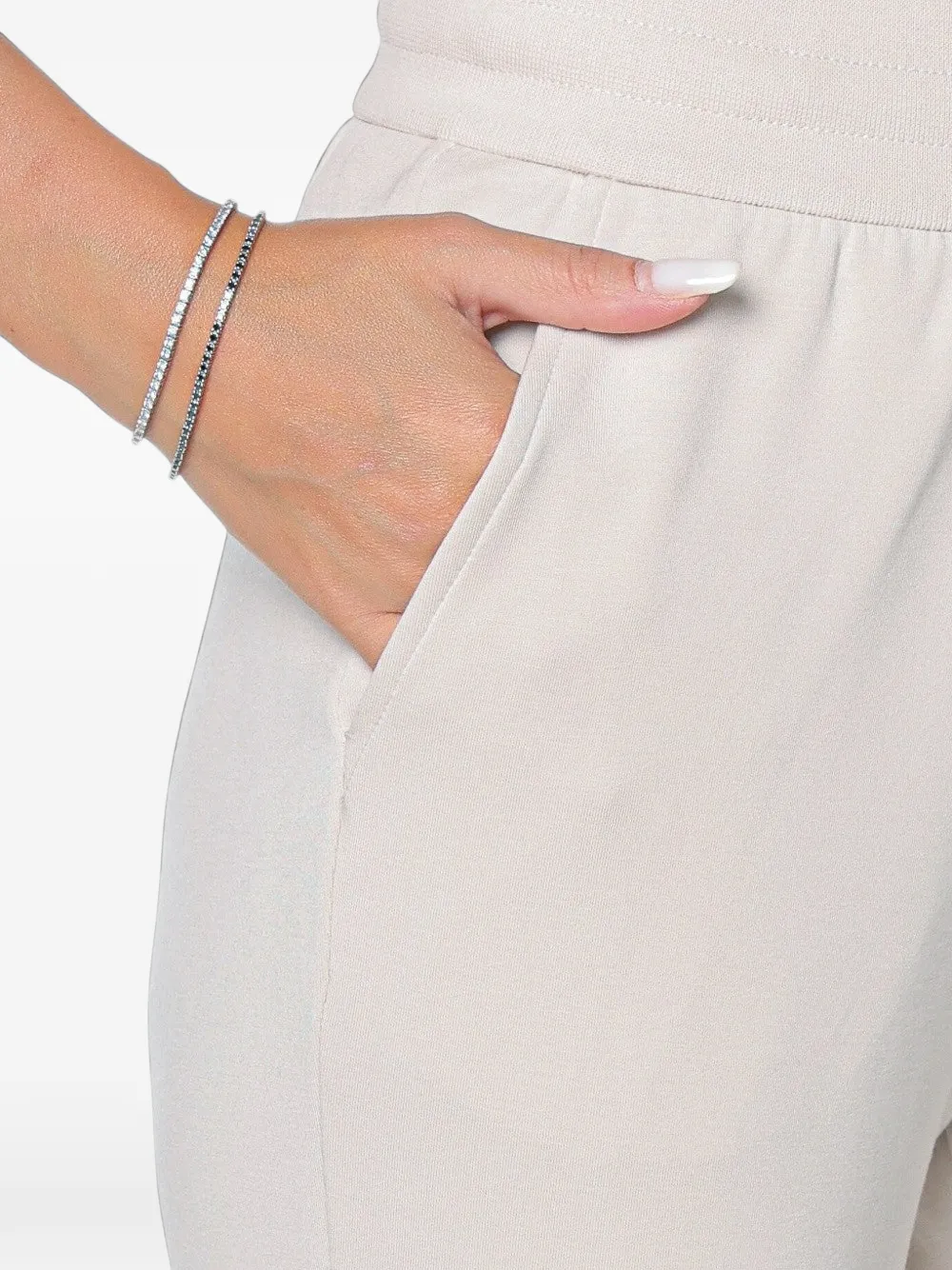 Armani Exchange drawstring-waist track pants Beige