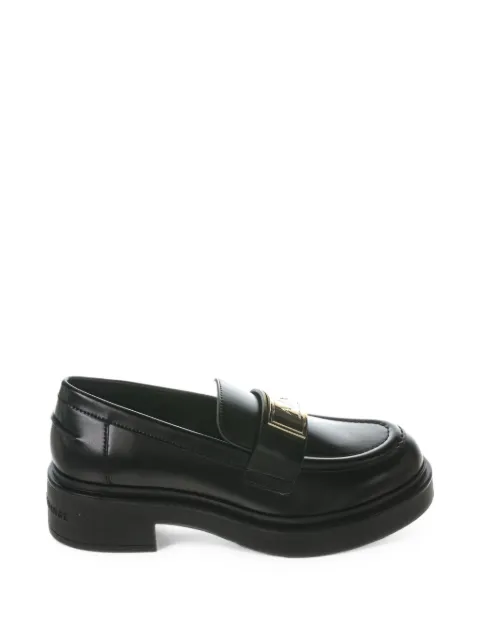 Armani Exchange mocasines con placa del logo