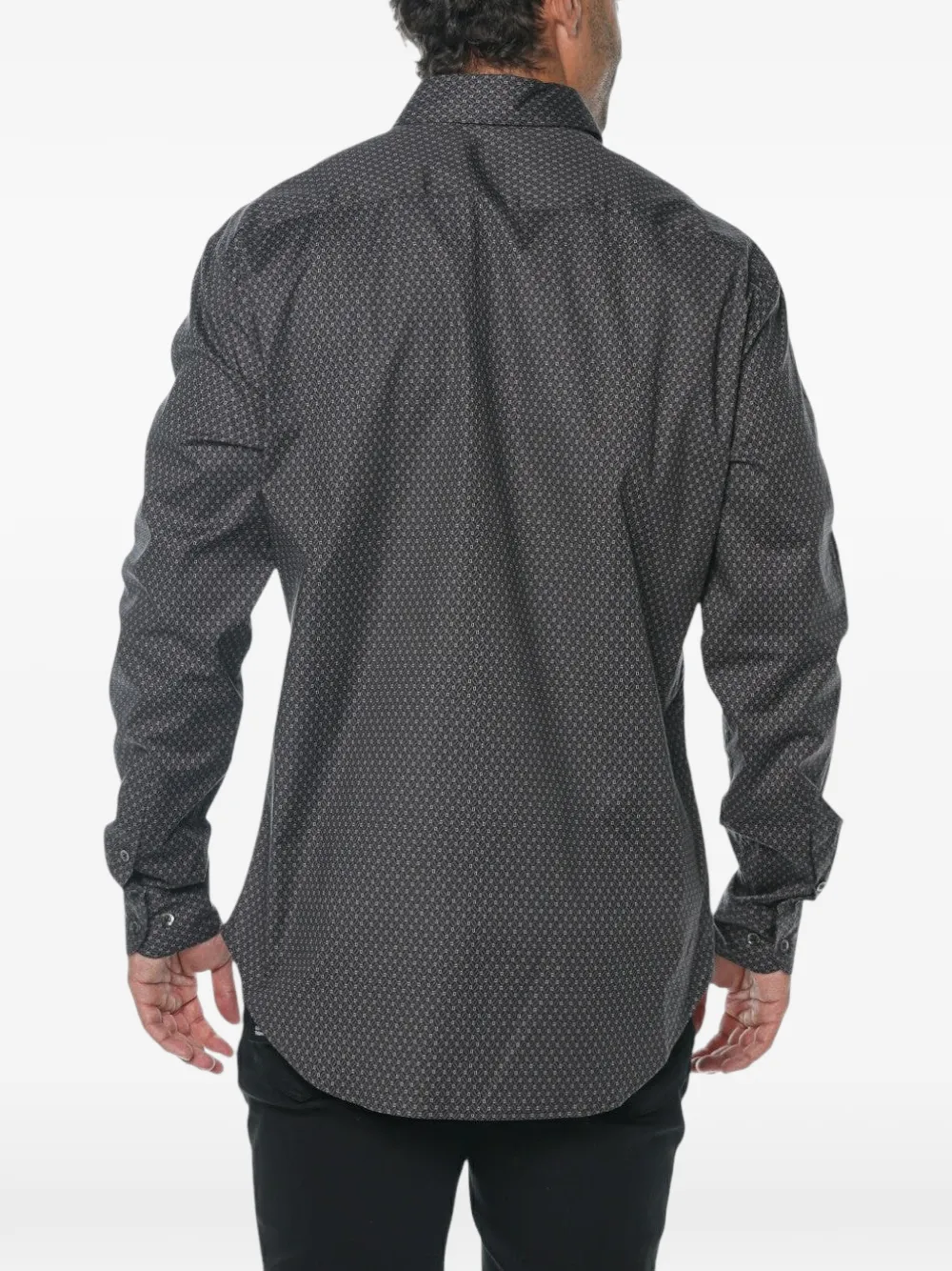 Emporio Armani Overhemd met geometrische print Grijs