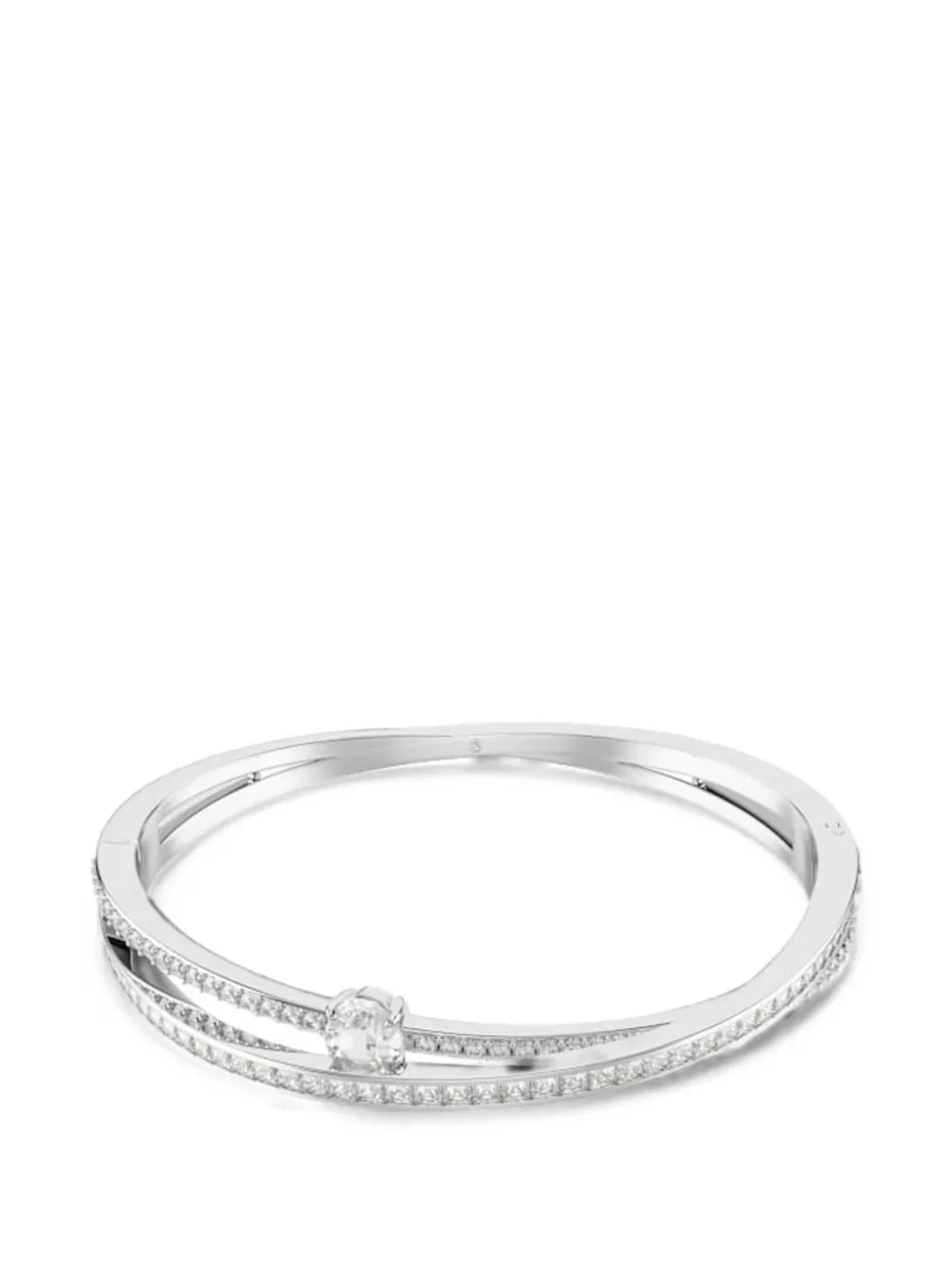 Swarovski Hyperbola crystal-embellished bangle - Argento