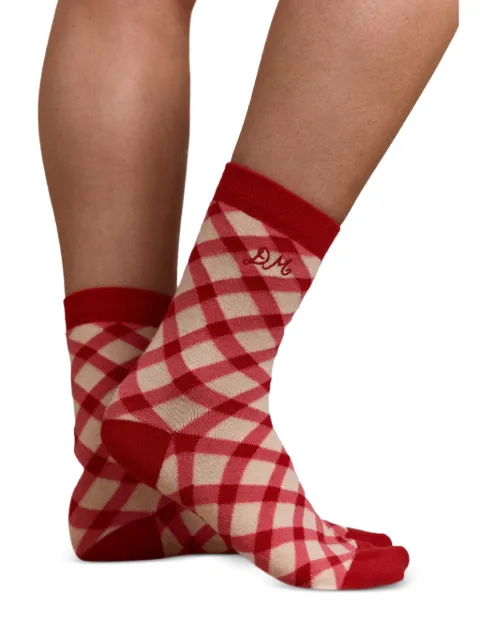 DAMSON MADDER lot de deux paires de chaussettes à carreaux vichy