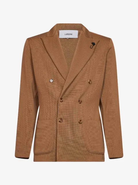 Lardini double-breasted peak-lapel blazer