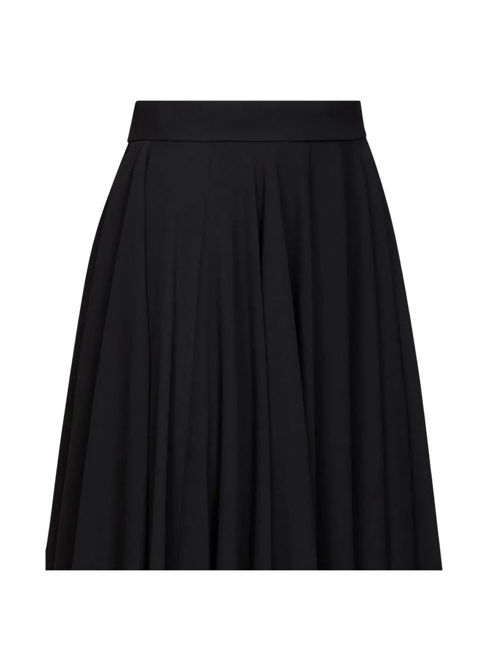 Blanca Vita pleated asymmetric midi skirt Zwart