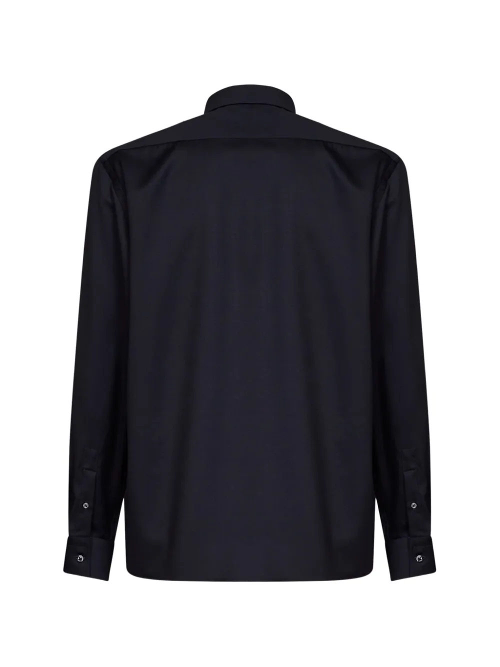 D4.0 Overhemd met verborgen knoop en borstzak Blauw