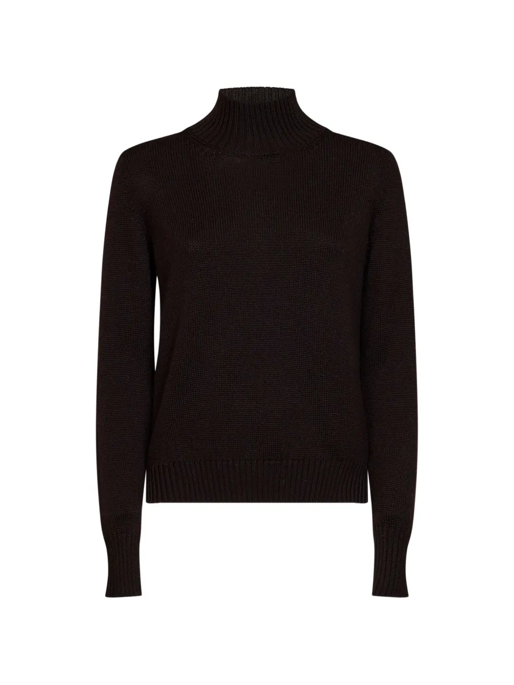 Blanca Vita ribbed-knit mock-neck sweater - Braun
