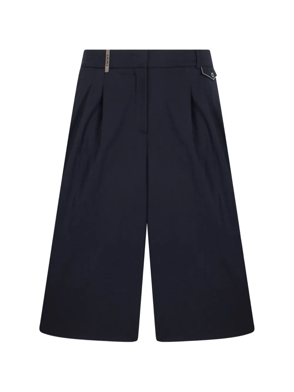 Peserico pleated wide-leg cropped trousers - Bleu