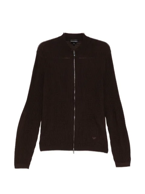 Emporio Armani waffle-knit cardigan