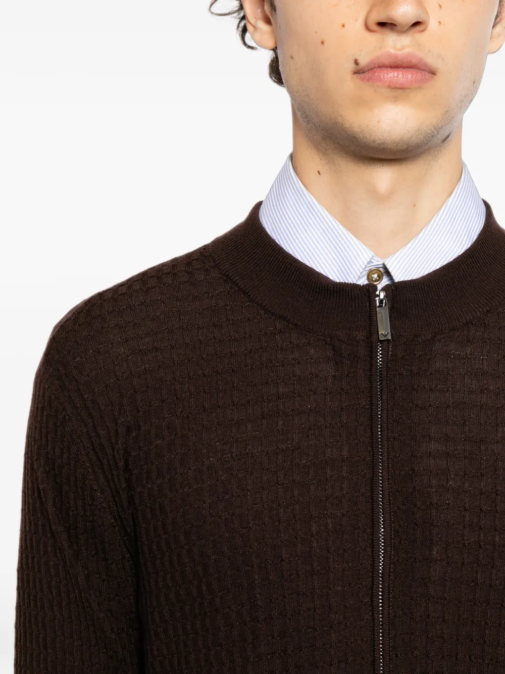 Emporio Armani Vest met wafelpatroon Bruin
