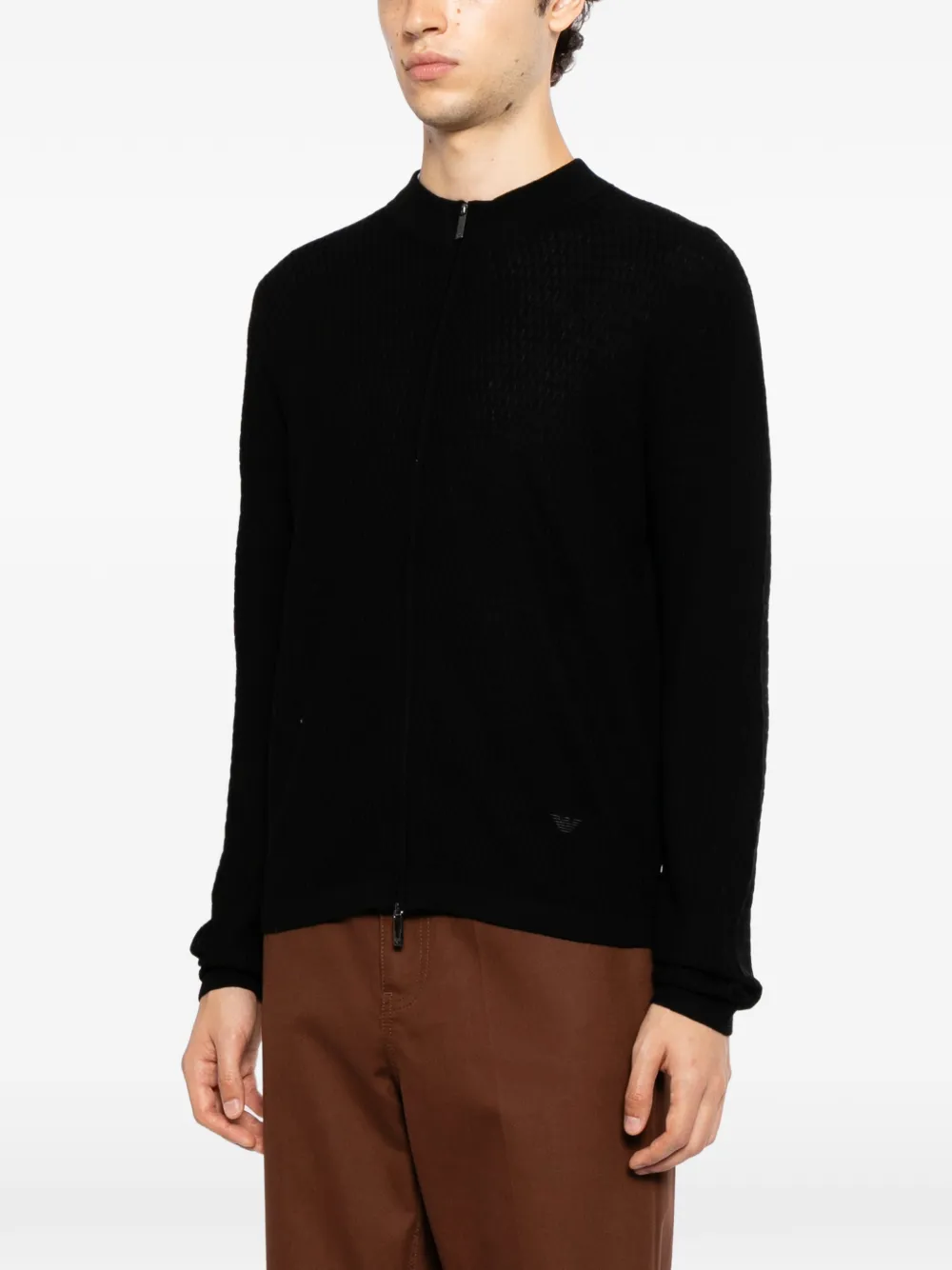 Emporio Armani Vest met rits Zwart