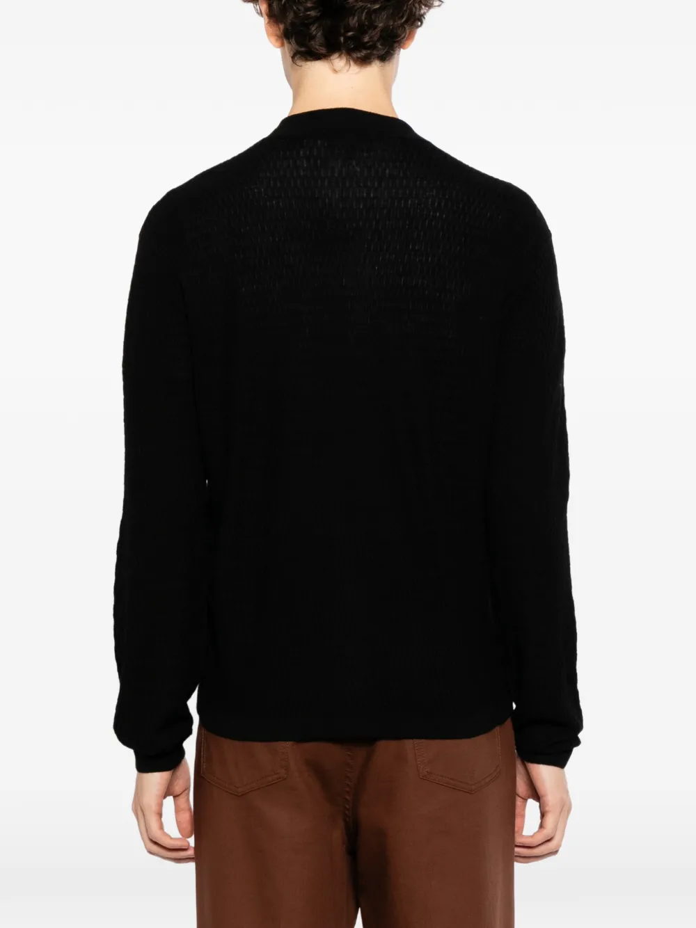 Emporio Armani Vest met rits Zwart