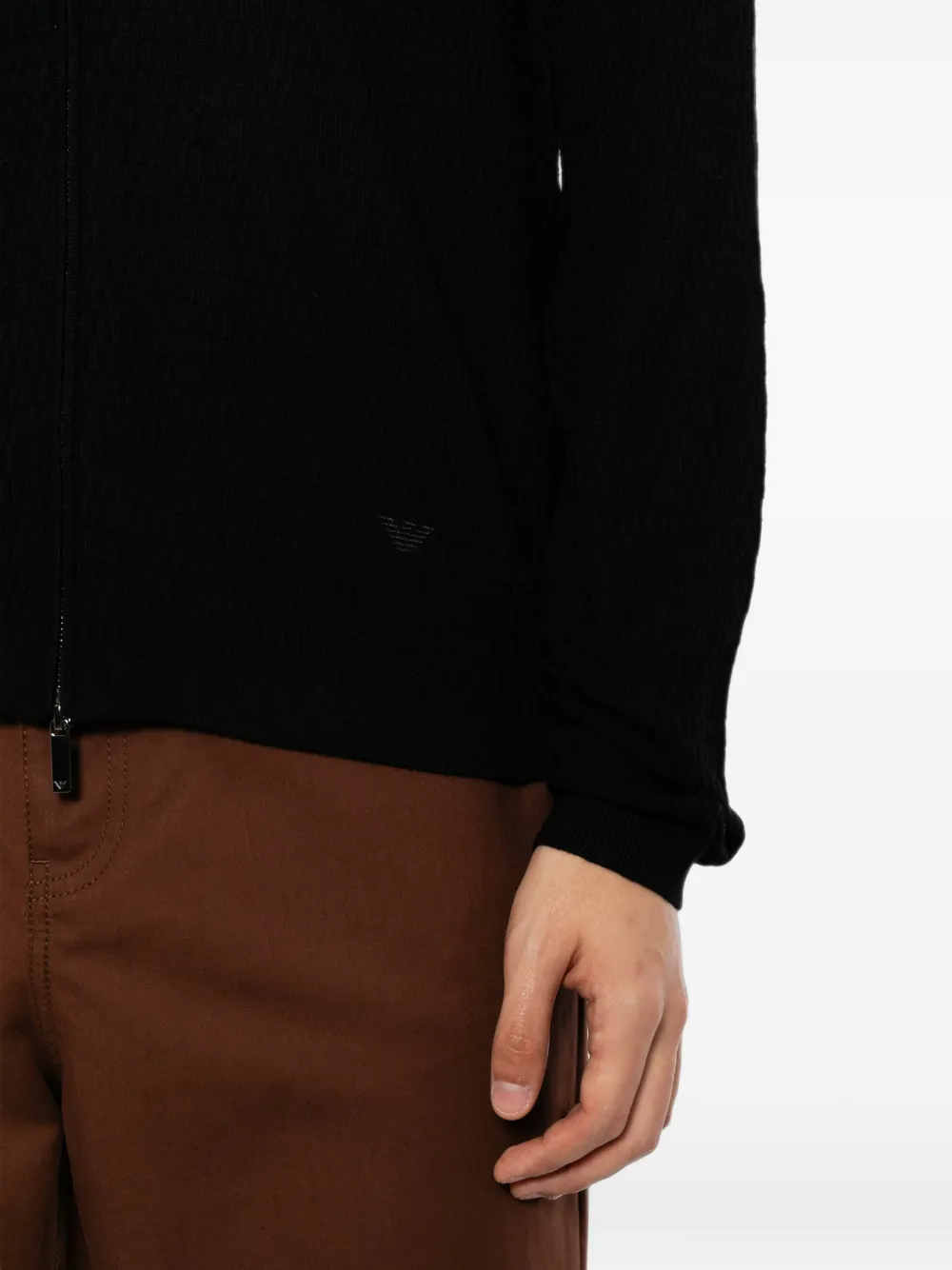 Emporio Armani Vest met rits Zwart