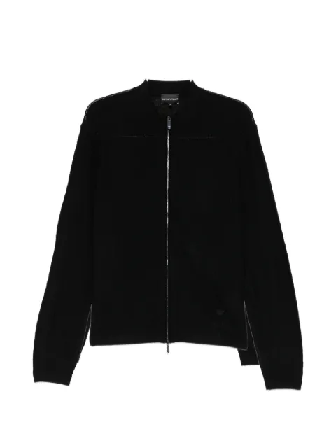 Emporio Armani zip-up knitted cardigan