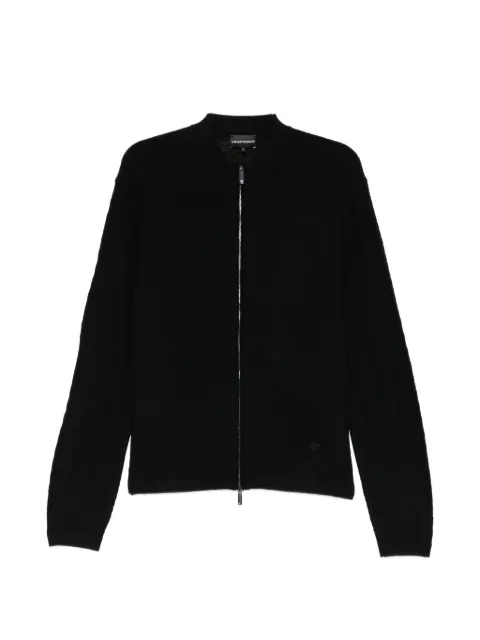 Emporio Armani zip-up knitted cardigan