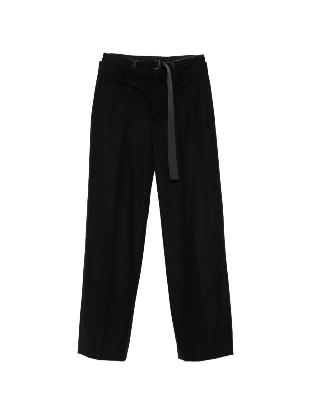 sacai belted wide-leg trousers