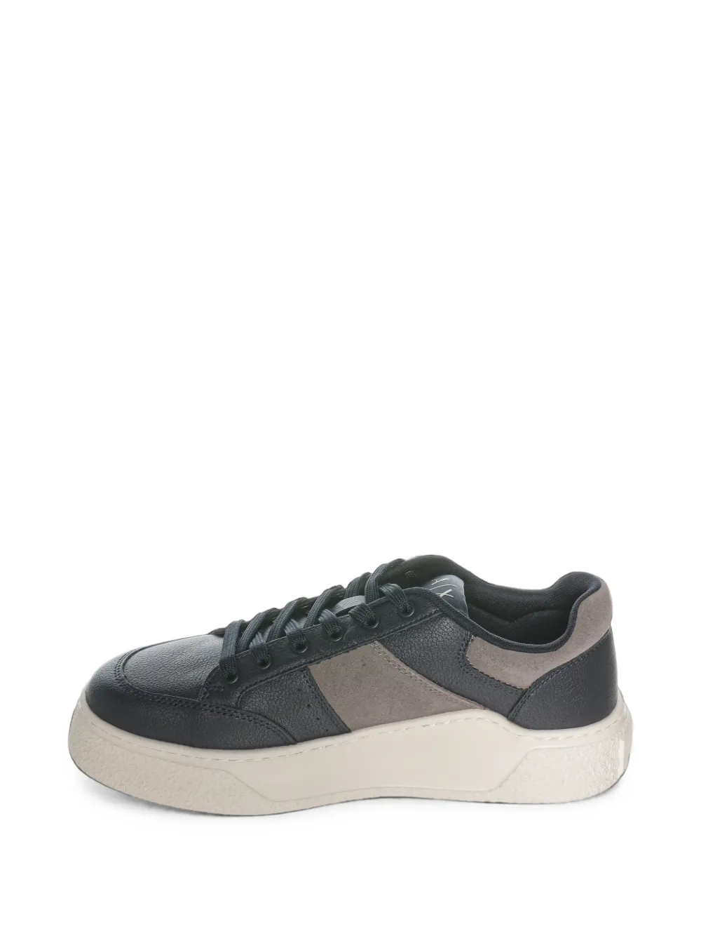 Armani Exchange logo-print panelled sneakers Blauw