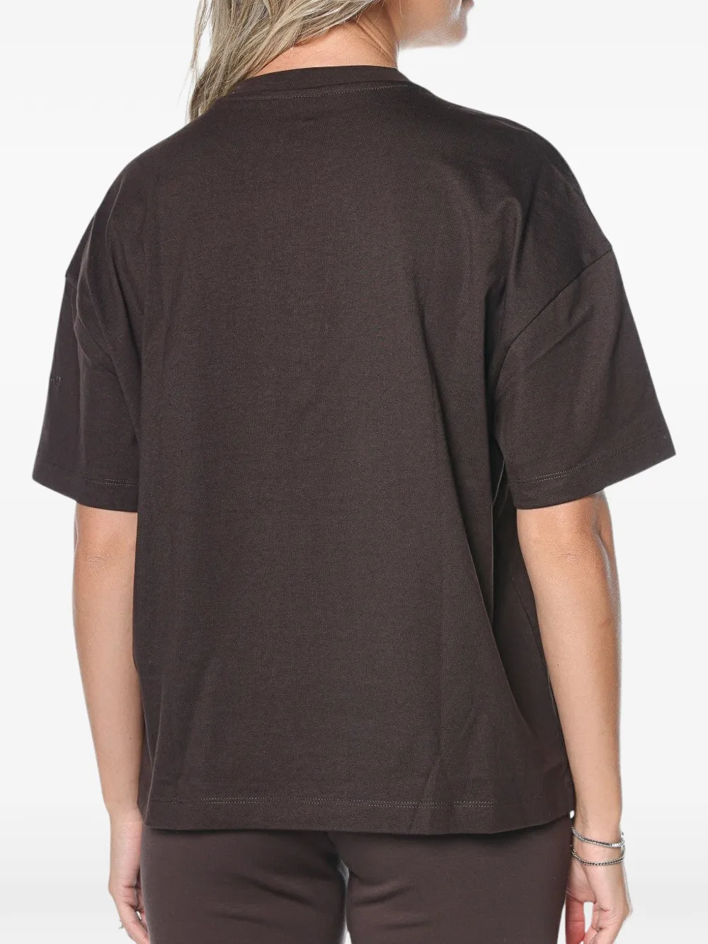Armani Exchange slogan-print T-shirt Bruin