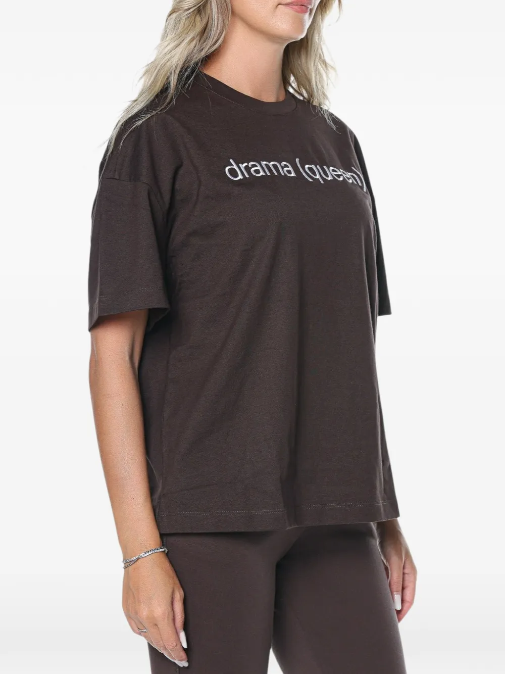Armani Exchange slogan-print T-shirt Bruin