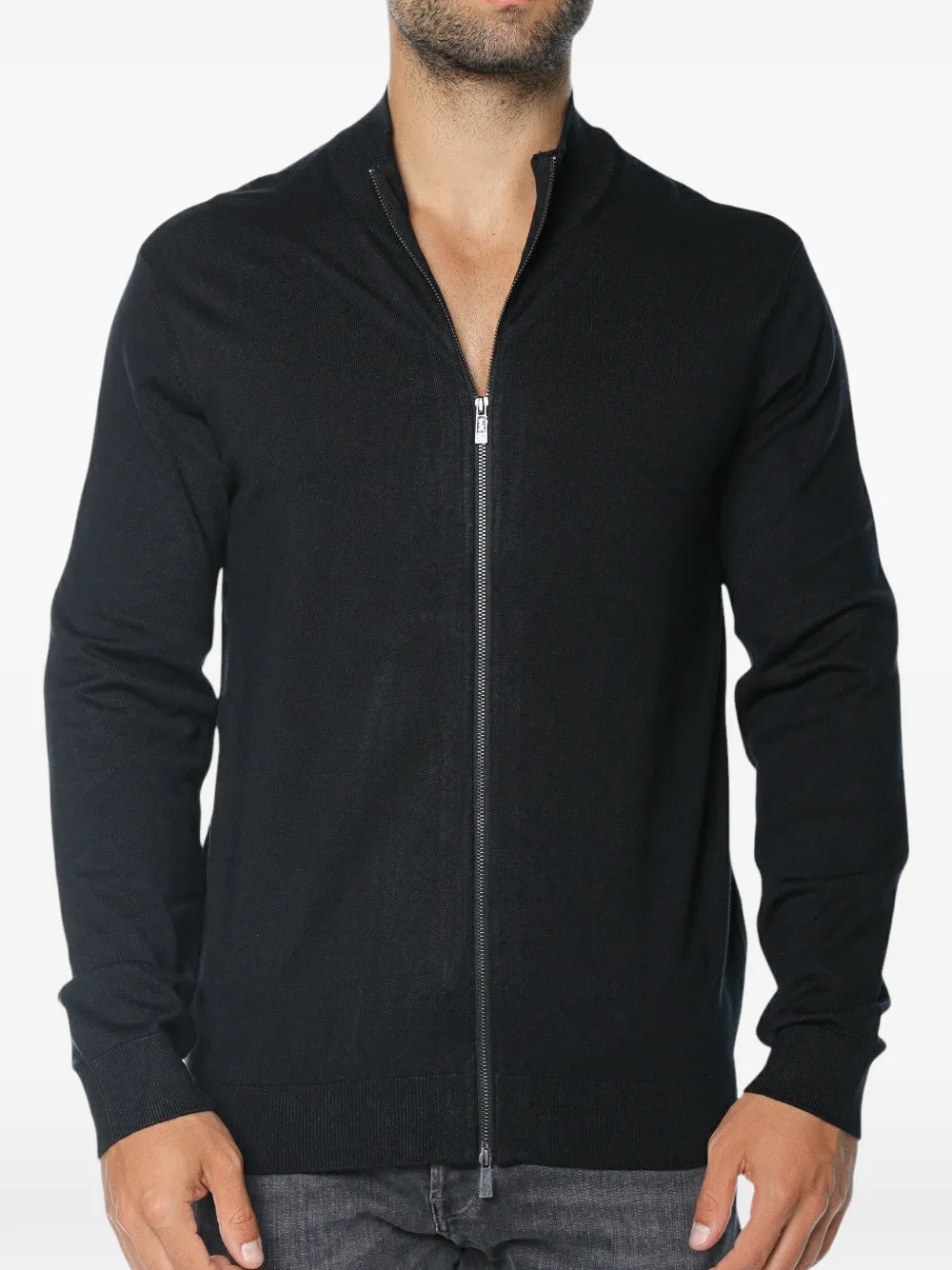 Armani Exchange zip-up cardigan - Blue