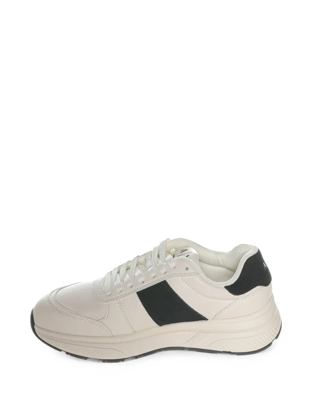 Armani Exchange logo-print panelled sneakers Beige