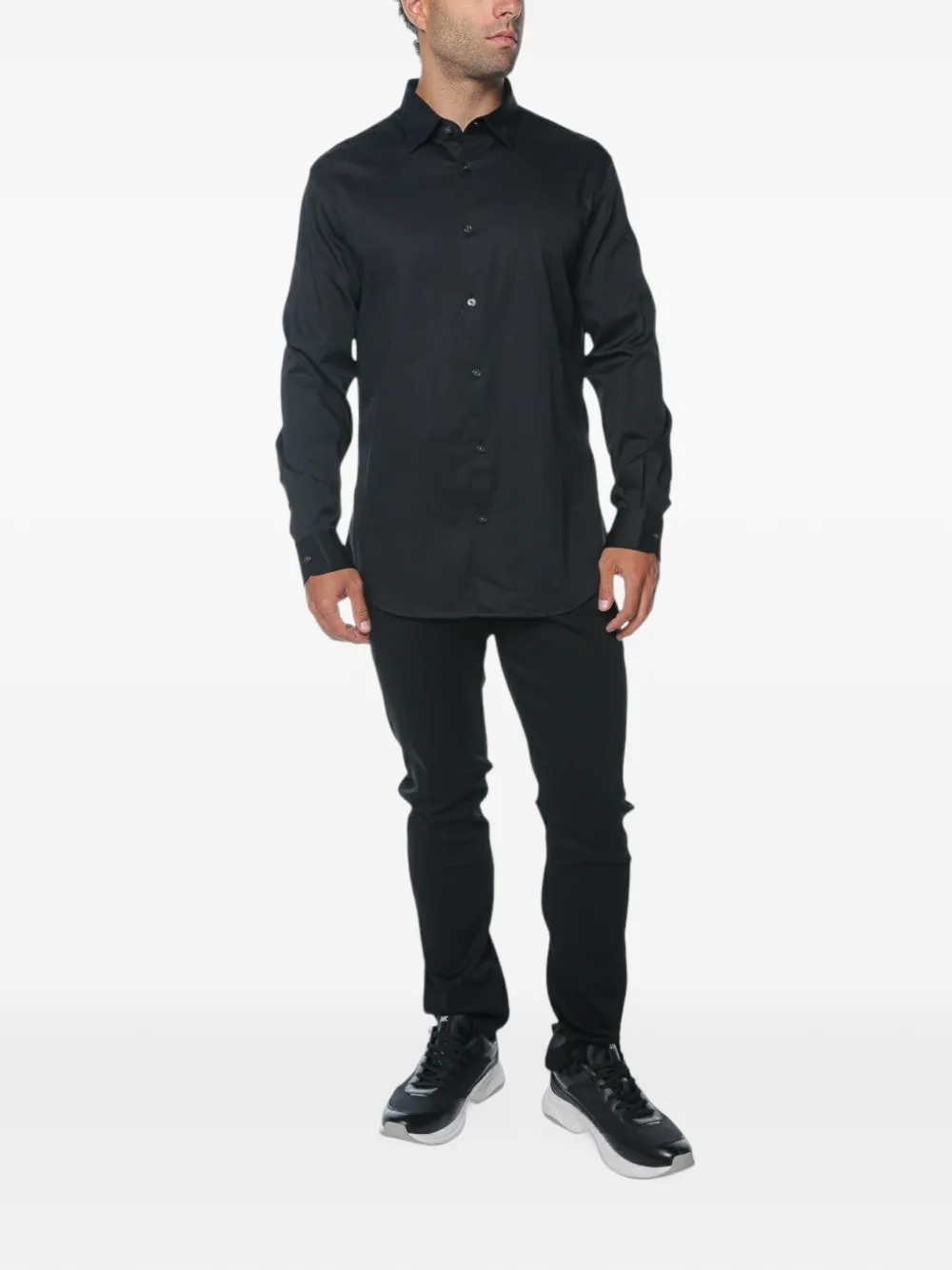 Emporio Armani Overhemd met lange mouwen Zwart