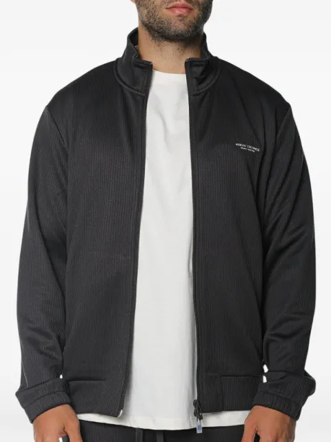 Armani Exchange logo-print ribbed-knit sweatshirt
