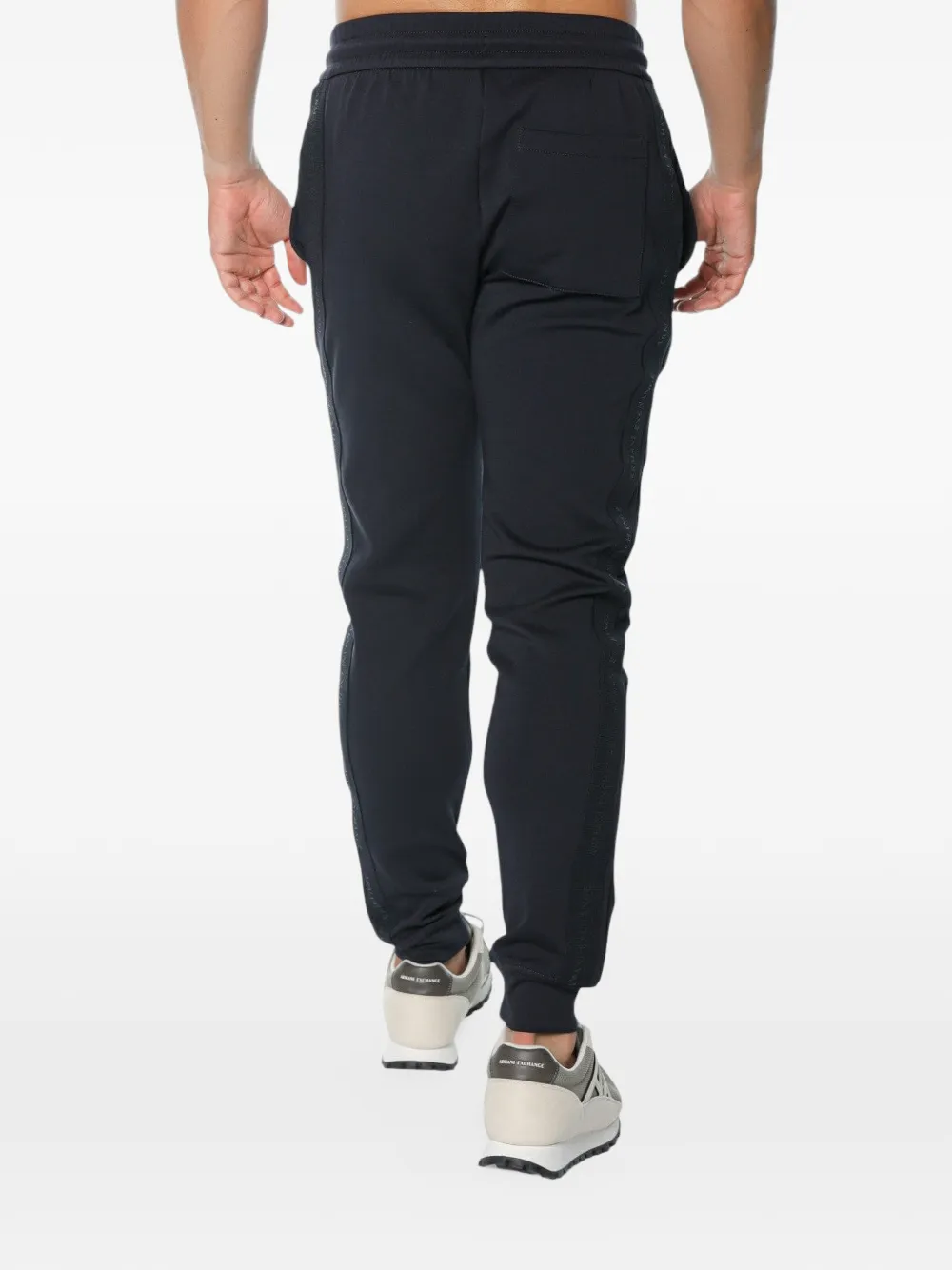 Armani Exchange logo-tape track pants Blauw