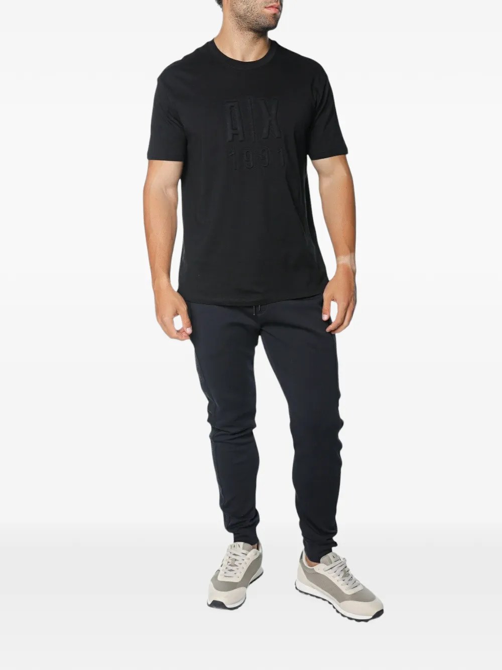 Armani Exchange logo-tape track pants Blauw