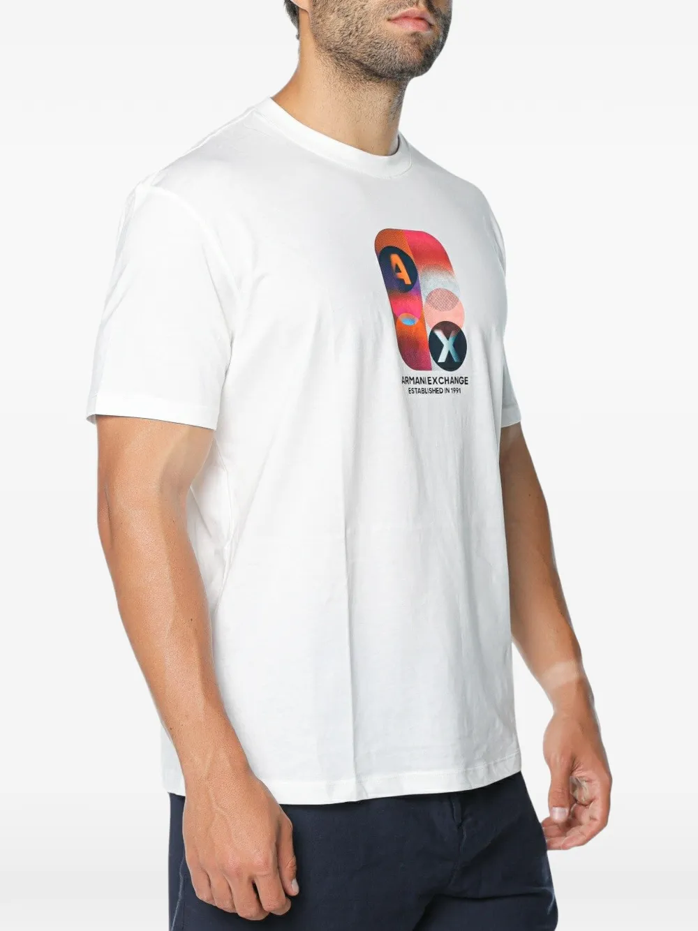 Armani Exchange graphic-print T-shirt Wit