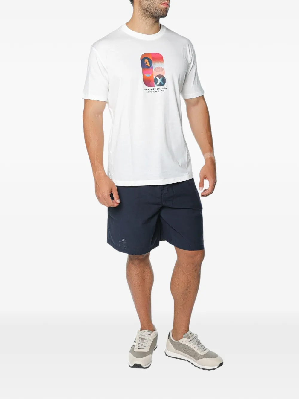 Armani Exchange graphic-print T-shirt Wit