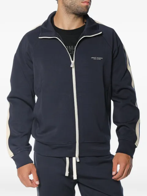 Armani Exchange side-stripe raglan-sleeve sweater