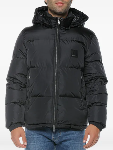 Armani Exchange logo-patch padded jacket