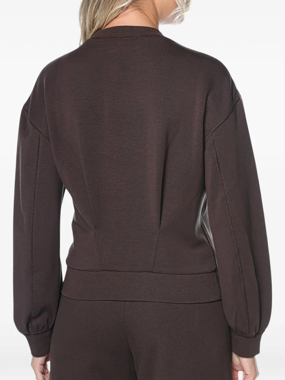 Armani Exchange sequinned-logo V-stitch sweatshirt Bruin
