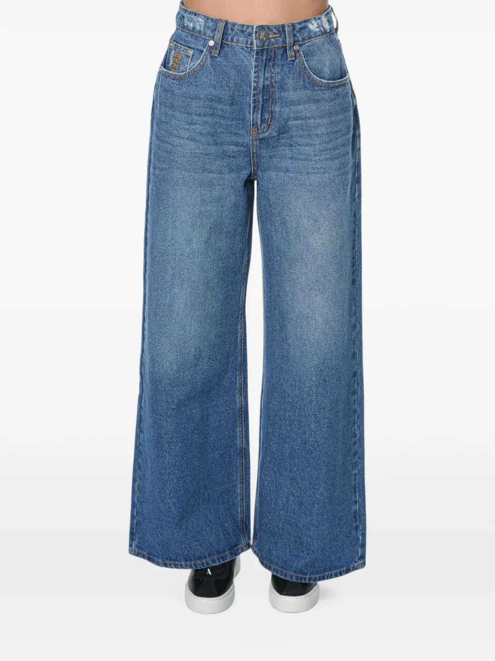 One Teaspoon Love Machines wide-leg jeans - Blau