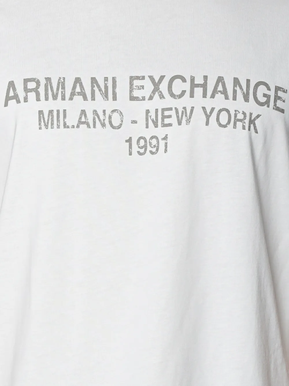 Armani Exchange logo-print T-shirt Wit