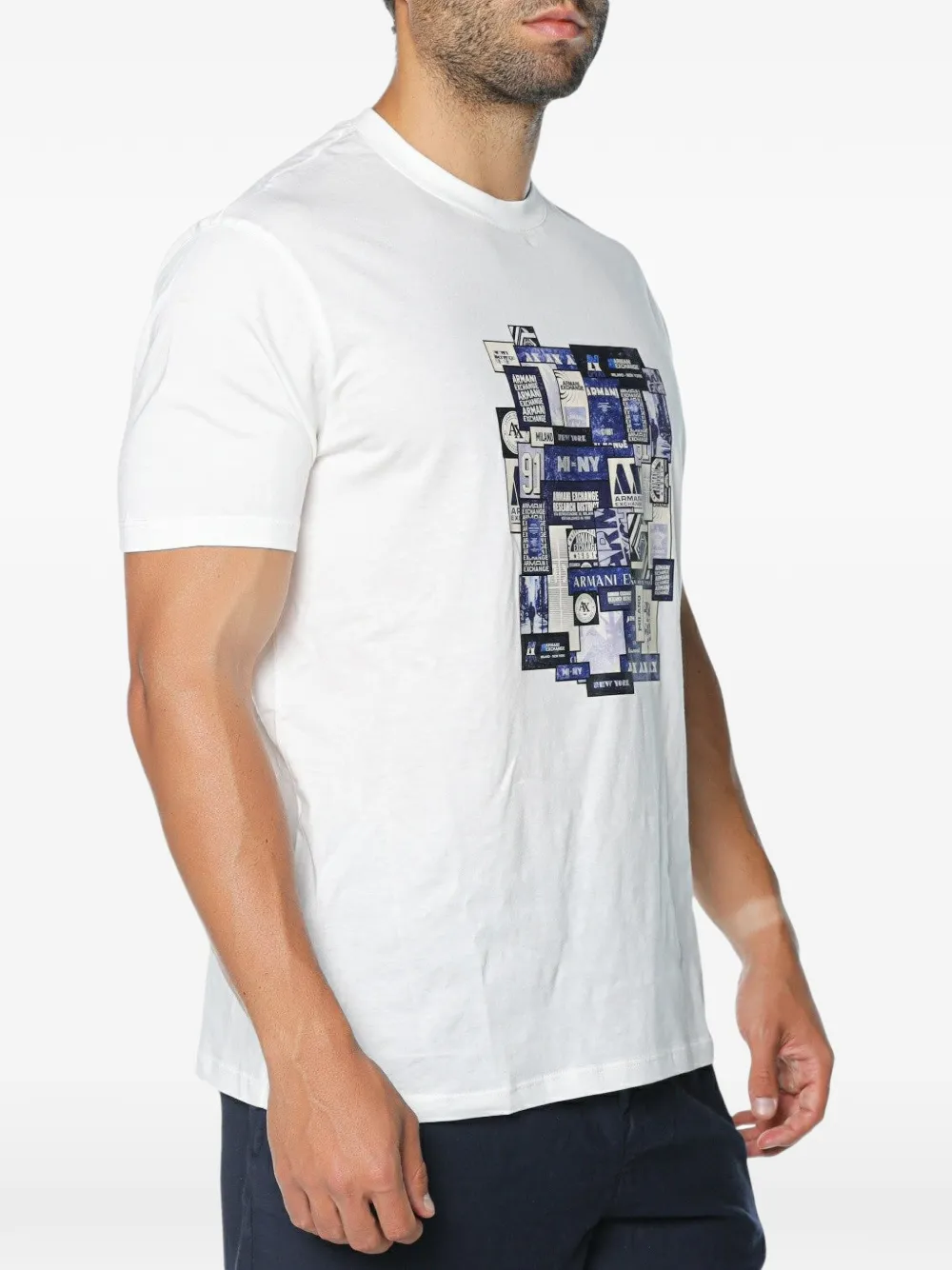 Armani Exchange graphic-print T-shirt Wit