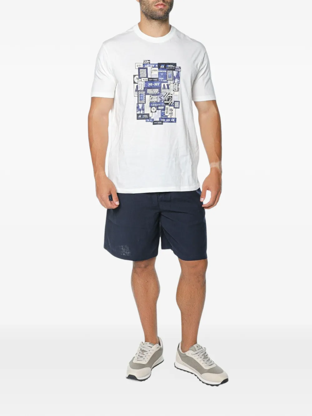 Armani Exchange graphic-print T-shirt Wit