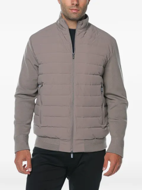 Emporio Armani stretch nylon down jacket with knit sleeves Travel Essential