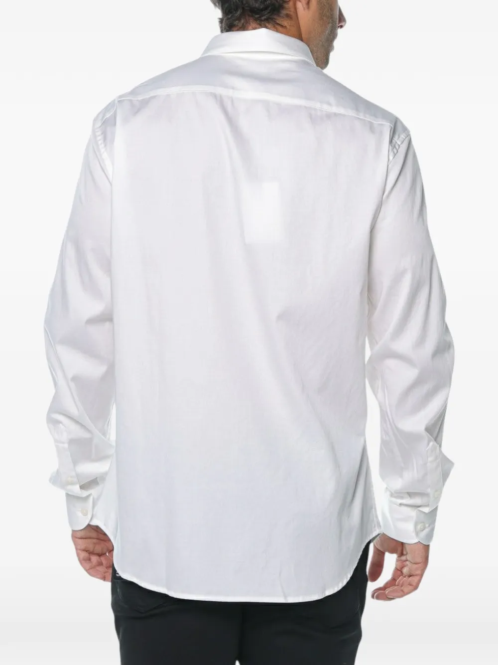 Emporio Armani Overhemd met geborduurd logo Wit