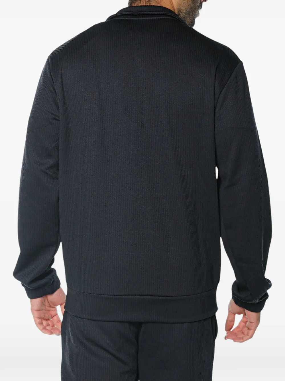 Armani Exchange logo-print zip-up sweatshirt Blauw