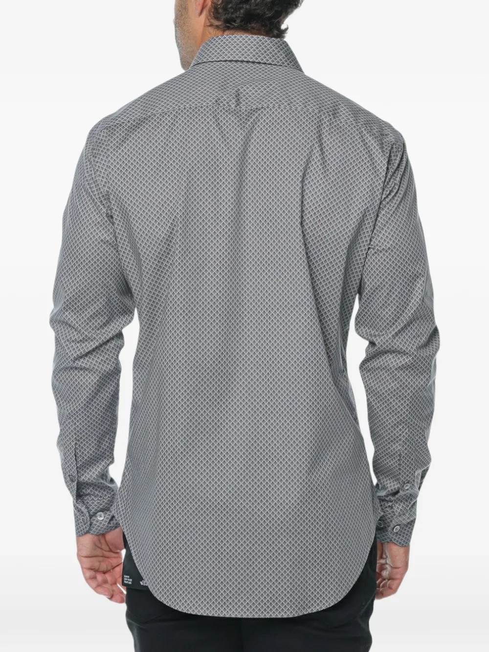 Emporio Armani Overhemd met geometrische print Grijs