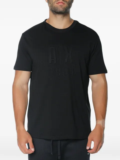 Armani Exchange logo-embossed cotton T-shirt