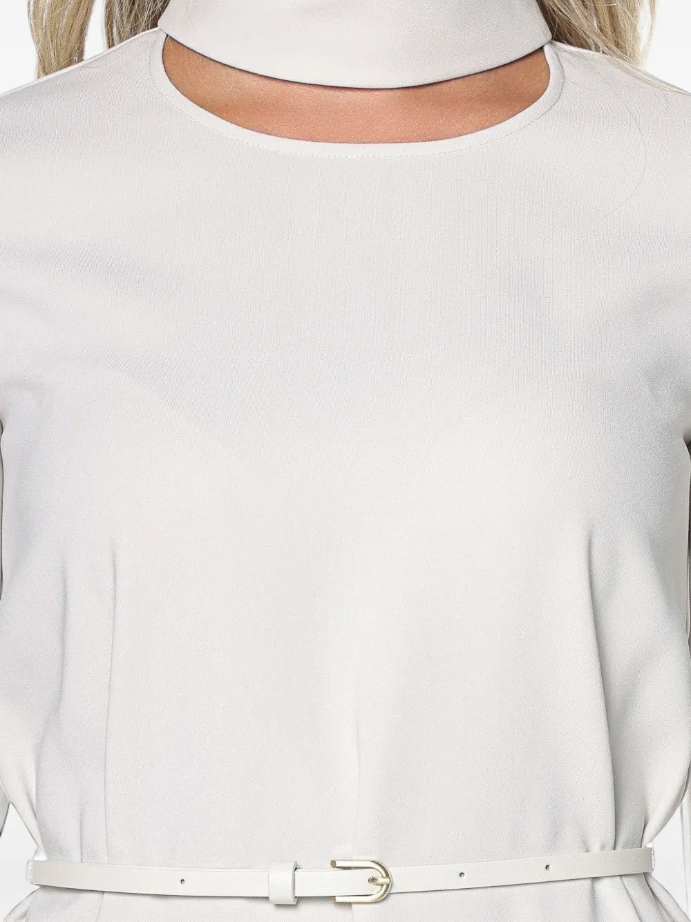 Armani Exchange Mini-jurk met ceintuur en driekwartmouwen Wit