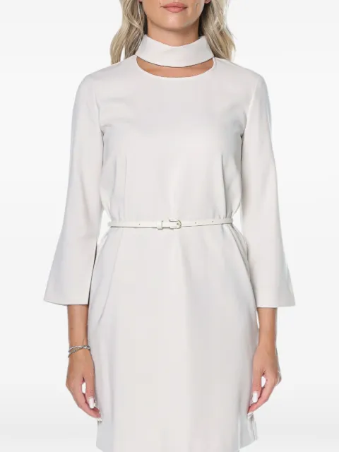 Armani Exchange belted three-quarter sleeve mini dress