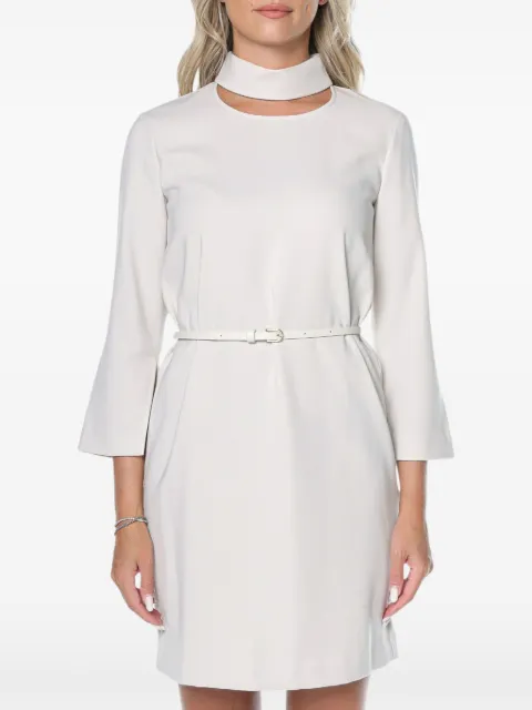 Armani Exchange belted three-quarter sleeve mini dress