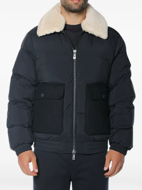 Armani Exchange shearling-collar puffer jacket