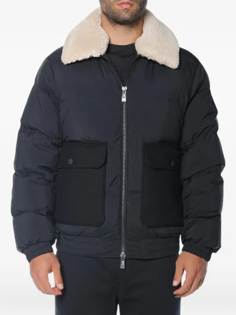 Armani Exchange shearling-collar puffer jacket