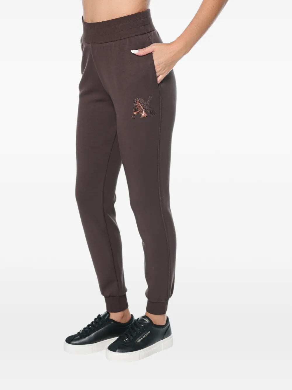 Armani Exchange sequin-logo track pants Bruin